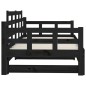 vidaXL Tagesbett Ausziehbar Schwarz Massivholz Kiefer 2x(90x200) cm vidaXL Tagesbett Ausziehbar Schwarz Massivholz Kiefer 2x(90x200) cm
