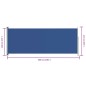 vidaXL Seitenmarkise Ausziehbar 117x300 cm Blau vidaXL Seitenmarkise Ausziehbar 117x300 cm Blau