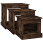vidaXL Satztische 3 Stk. Räuchereiche Holzwerkstoff vidaXL Satztische 3 Stk. Räuchereiche Holzwerkstoff