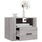 vidaXL Wand-Nachttische 2 Stk. Grau Sonoma 50x36x40 cm