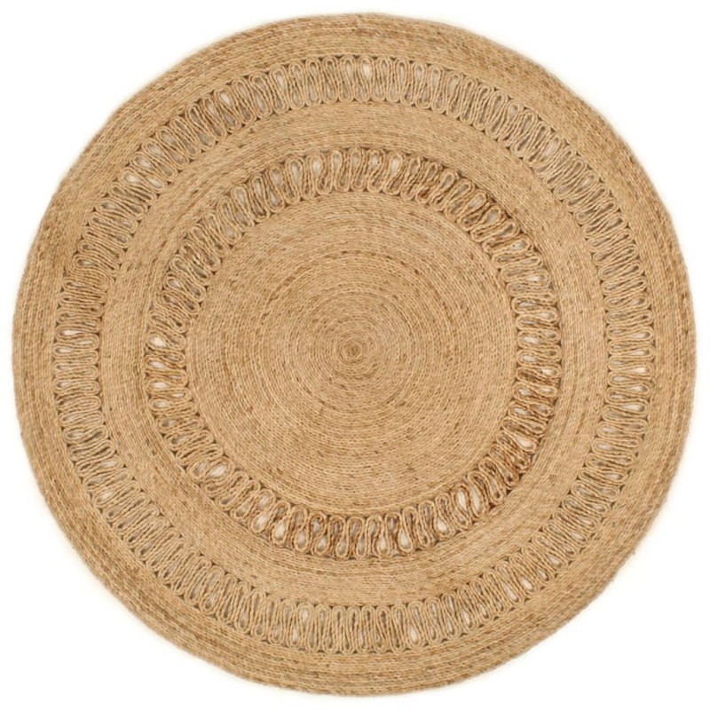 vidaXL Teppich Jute Handgeflochten 150 cm Rund vidaXL Teppich Jute Handgeflochten 150 cm Rund
