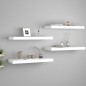 vidaXL Schweberegale 4 Stk. Weiß 60x23,5x3,8 cm MDF vidaXL Schweberegale 4 Stk. Weiß 60x23,5x3,8 cm MDF