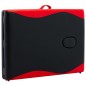 Massagetisch Klappbar 2 Zonen Aluminium Schwarz und Rot Massagetisch Klappbar 2 Zonen Aluminium Schwarz und Rot