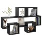 vidaXL Wandregal Autoform Hochglanz-Schwarz 82x15x51cm Holzwerkstoff vidaXL Wandregal Autoform Hochglanz-Schwarz 82x15x51cm Holzwerkstoff