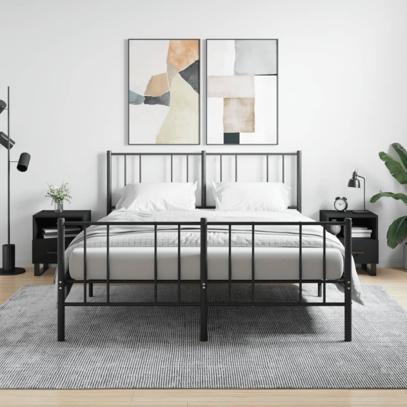 vidaXL Nachttische 2 Stk. Schwarz 40x35x47,5 cm Holzwerkstoff vidaXL Nachttische 2 Stk. Schwarz 40x35x47,5 cm Holzwerkstoff