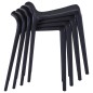 vidaXL Stapelbare Hocker 4 Stk. Schwarz Kunststoff vidaXL Stapelbare Hocker 4 Stk. Schwarz Kunststoff