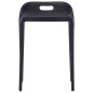 vidaXL Stapelbare Hocker 4 Stk. Schwarz Kunststoff vidaXL Stapelbare Hocker 4 Stk. Schwarz Kunststoff