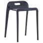 vidaXL Stapelbare Hocker 4 Stk. Schwarz Kunststoff vidaXL Stapelbare Hocker 4 Stk. Schwarz Kunststoff
