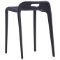 vidaXL Stapelbare Hocker 4 Stk. Schwarz Kunststoff vidaXL Stapelbare Hocker 4 Stk. Schwarz Kunststoff