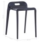 vidaXL Stapelbare Hocker 4 Stk. Schwarz Kunststoff vidaXL Stapelbare Hocker 4 Stk. Schwarz Kunststoff