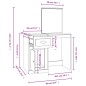 vidaXL Schminktisch mit Spiegel Sonoma-Eiche 90x50x132,5 cm vidaXL Schminktisch mit Spiegel Sonoma-Eiche 90x50x132,5 cm