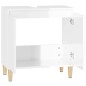 vidaXL Waschbeckenunterschrank Hochglanz-Weiß 58x33x60cm Holzwerkstoff vidaXL Waschbeckenunterschrank Hochglanz-Weiß 58x33x60cm Holzwerkstoff