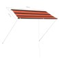 vidaXL Einziehbare Markise 250×150 cm Orange und Braun vidaXL Einziehbare Markise 250×150 cm Orange und Braun