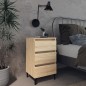 vidaXL Nachttische mit Metallbeinen 2 Stk. Sonoma-Eiche 40x35x69 cm vidaXL Nachttische mit Metallbeinen 2 Stk. Sonoma-Eiche 40x35x69 cm