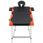 Massagetisch Klappbar 2 Zonen Aluminium Schwarz und Orange Massagetisch Klappbar 2 Zonen Aluminium Schwarz und Orange