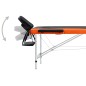 Massagetisch Klappbar 2 Zonen Aluminium Schwarz und Orange Massagetisch Klappbar 2 Zonen Aluminium Schwarz und Orange