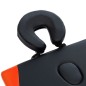 Massagetisch Klappbar 2 Zonen Aluminium Schwarz und Orange Massagetisch Klappbar 2 Zonen Aluminium Schwarz und Orange