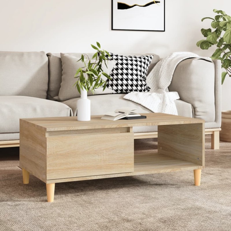 vidaXL Couchtisch Sonoma-Eiche 90x50x36,5 cm Holzwerkstoff vidaXL Couchtisch Sonoma-Eiche 90x50x36,5 cm Holzwerkstoff