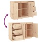 vidaXL Sideboard 111x34x75 cm Massivholz Kiefer vidaXL Sideboard 111x34x75 cm Massivholz Kiefer
