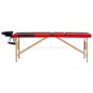 vidaXL Massagetisch Klappbar 3 Zonen Holz Schwarz und Rot vidaXL Massagetisch Klappbar 3 Zonen Holz Schwarz und Rot