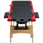 vidaXL Massagetisch Klappbar 3 Zonen Holz Schwarz und Rot vidaXL Massagetisch Klappbar 3 Zonen Holz Schwarz und Rot
