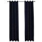vidaXL Verdunkelungsvorhänge mit Ösen 2 Stk. Samt Schwarz 140x175 cm vidaXL Verdunkelungsvorhänge mit Ösen 2 Stk. Samt Schwarz 140x175 cm