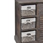 vidaXL Holzschränkchen mit 3 Flechtkörben Braun vidaXL Holzschränkchen mit 3 Flechtkörben Braun