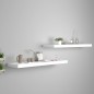 vidaXL Schweberegale 2 Stk. Weiß 90x23,5x3,8 cm MDF vidaXL Schweberegale 2 Stk. Weiß 90x23,5x3,8 cm MDF