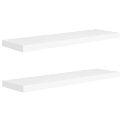 vidaXL Schweberegale 2 Stk. Weiß 90x23,5x3,8 cm MDF
