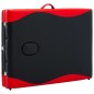 vidaXL Massagetisch Klappbar 3 Zonen Holz Schwarz und Rot vidaXL Massagetisch Klappbar 3 Zonen Holz Schwarz und Rot