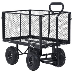 vidaXL Gartenwagen Schwarz 350 kg