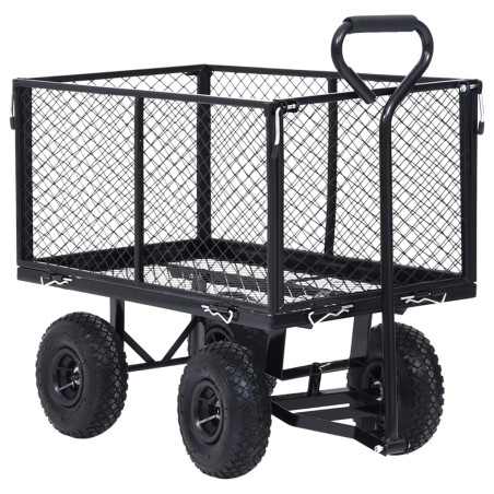 vidaXL Gartenwagen Schwarz 350 kg