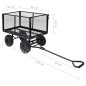 vidaXL Gartenwagen Schwarz 350 kg vidaXL Gartenwagen Schwarz 350 kg
