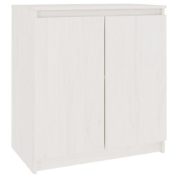 vidaXL Beistellschrank Weiß 60x36x65 cm Massivholz Kiefer