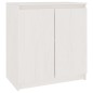 vidaXL Beistellschrank Weiß 60x36x65 cm Massivholz Kiefer vidaXL Beistellschrank Weiß 60x36x65 cm Massivholz Kiefer