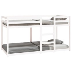 vidaXL Etagenbett Weiß 90x200 cm Massivholz Kiefer