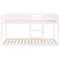 vidaXL Etagenbett Weiß 90x200 cm Massivholz Kiefer