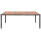 vidaXL Gartentisch Grau 200x150x74cm Poly Rattan und Akazie Massivholz vidaXL Gartentisch Grau 200x150x74cm Poly Rattan und Akazie Massivholz