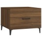 vidaXL Couchtisch mit Metallbeinen Braun Eichen-Optik 50x50x40 cm vidaXL Couchtisch mit Metallbeinen Braun Eichen-Optik 50x50x40 cm