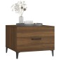 vidaXL Couchtisch mit Metallbeinen Braun Eichen-Optik 50x50x40 cm vidaXL Couchtisch mit Metallbeinen Braun Eichen-Optik 50x50x40 cm