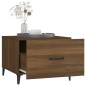 vidaXL Couchtisch mit Metallbeinen Braun Eichen-Optik 50x50x40 cm vidaXL Couchtisch mit Metallbeinen Braun Eichen-Optik 50x50x40 cm
