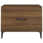vidaXL Couchtisch mit Metallbeinen Braun Eichen-Optik 50x50x40 cm vidaXL Couchtisch mit Metallbeinen Braun Eichen-Optik 50x50x40 cm