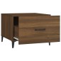 vidaXL Couchtisch mit Metallbeinen Braun Eichen-Optik 50x50x40 cm vidaXL Couchtisch mit Metallbeinen Braun Eichen-Optik 50x50x40 cm