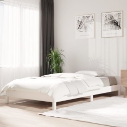 vidaXL Stapelbett Weiß 100x200 cm Massivholz Kiefer