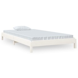 vidaXL Stapelbett Weiß 100x200 cm Massivholz Kiefer