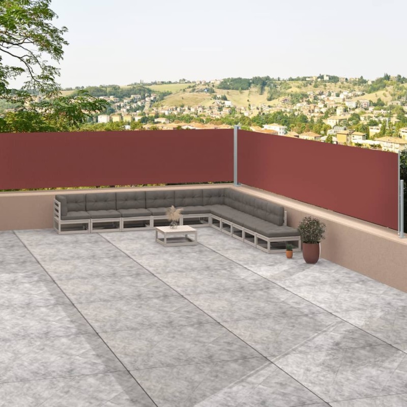 vidaXL Seitenmarkise Ausziehbar Braun 117x1200 cm vidaXL Seitenmarkise Ausziehbar Braun 117x1200 cm