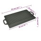 vidaXL Grillplatte Wendeplatte Gusseisen 50x23 cm vidaXL Grillplatte Wendeplatte Gusseisen 50x23 cm