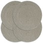 vidaXL Tischsets 4 Stk. Grau 38 cm Rund Baumwolle vidaXL Tischsets 4 Stk. Grau 38 cm Rund Baumwolle
