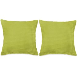 Kissen-Set 2 Stk. Velours 60 x 60 cm Grün