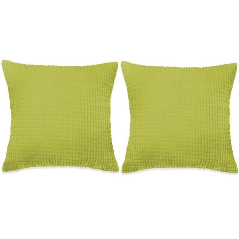 Kissen-Set 2 Stk. Velours 60 x 60 cm Grün Kissen-Set 2 Stk. Velours 60 x 60 cm Grün